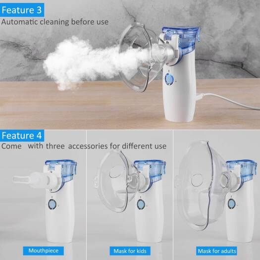 جهاز تبخير منزلي مدمج للعناية بالتنفس للكبار والصغار